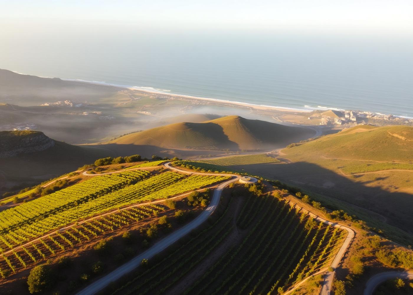 Hemel-en-Aarde wine region landscape
